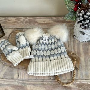Gap Baby Fairisle Hat & Mitten Set - NEW☃️
